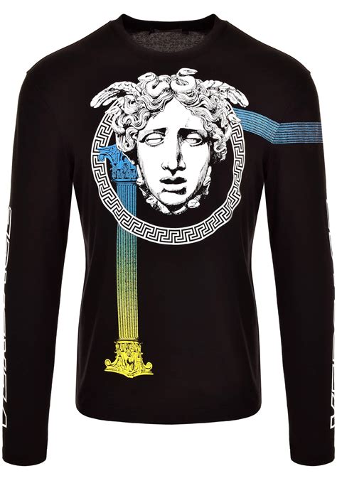 versace type t shirts|Versace long sleeve t shirts.